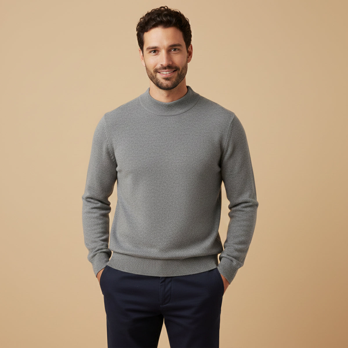 Classic Men's Simple Crew Neck Knit Sweater
