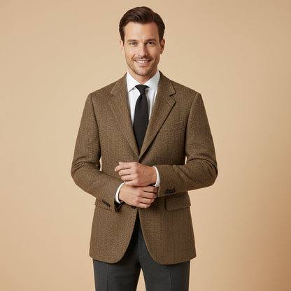 Timeless Men's Wool Tweed Blazer Jacket