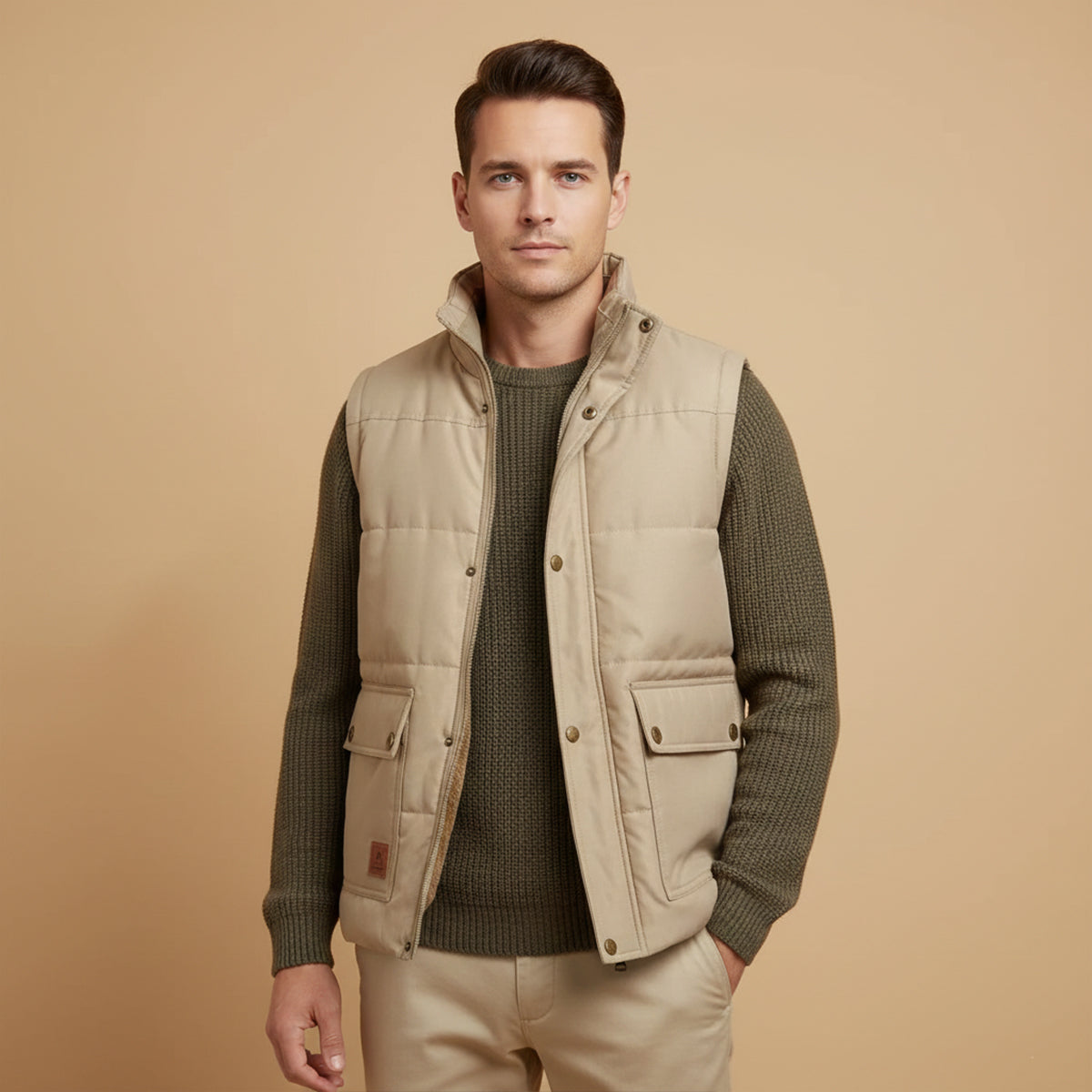 Thermal Insulated Men's Fleece Lined Winter Vest