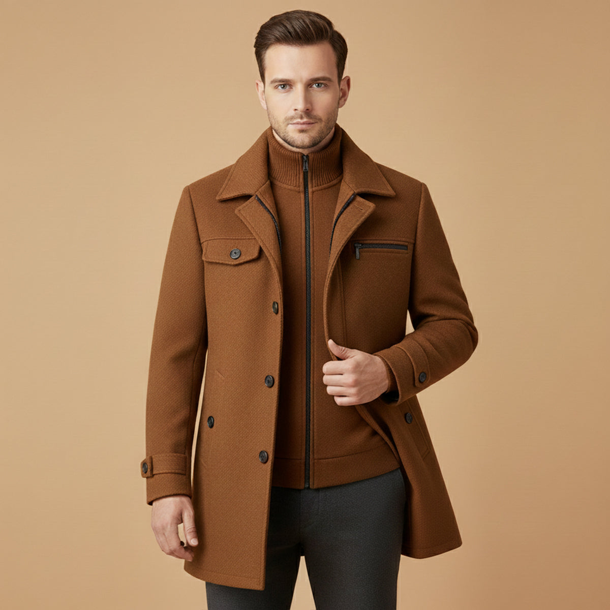Warm Water Resistant Men's Zip Jacket