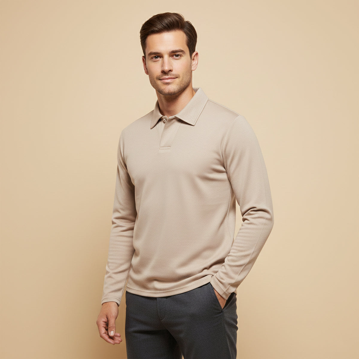 Classic Casual Mens Cotton Long Sleeve Shirt