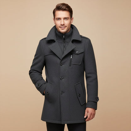 Warm Waterproof Men's Zip Up Winter Jacket
