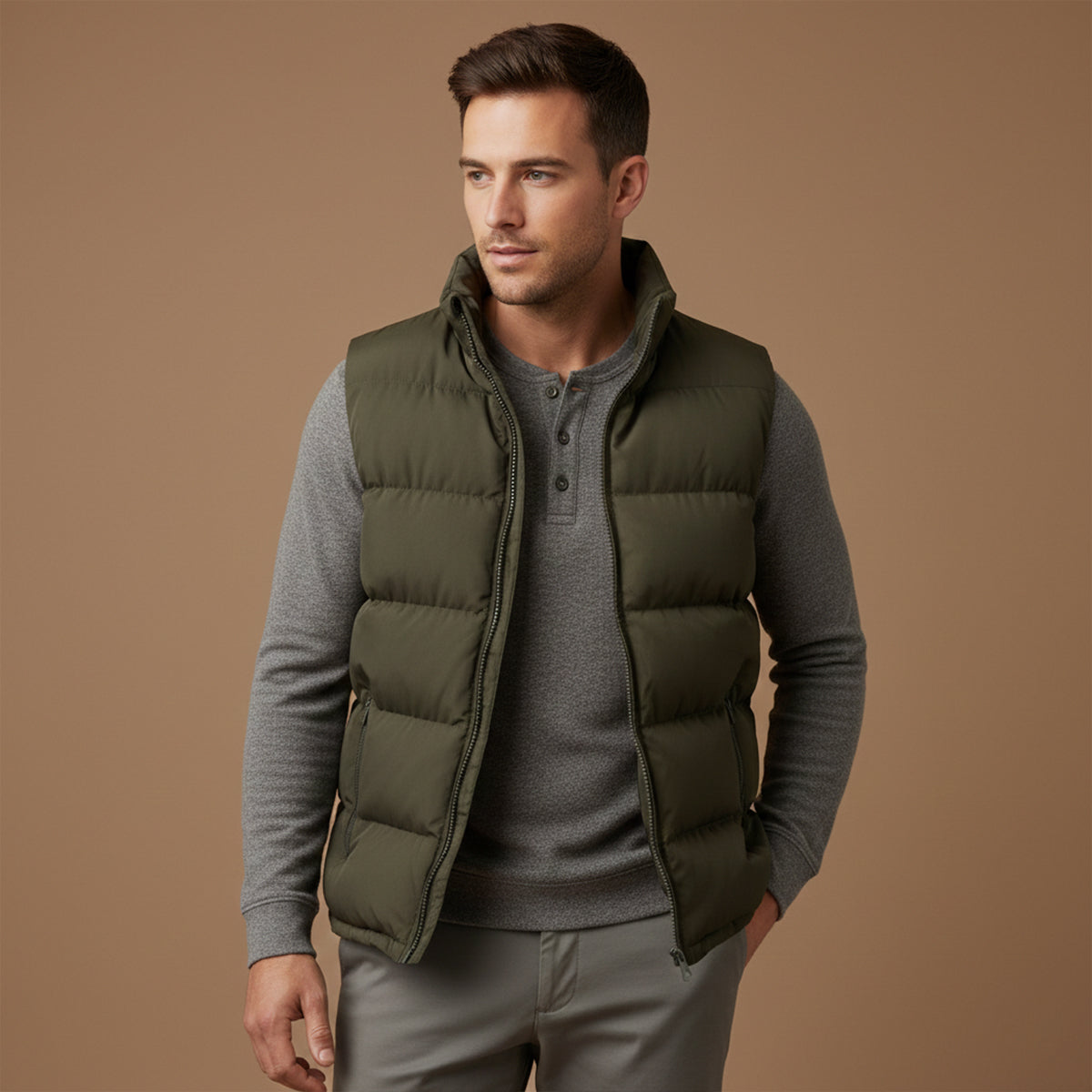 Warm Insulated Mens Padded Gilet Jacket