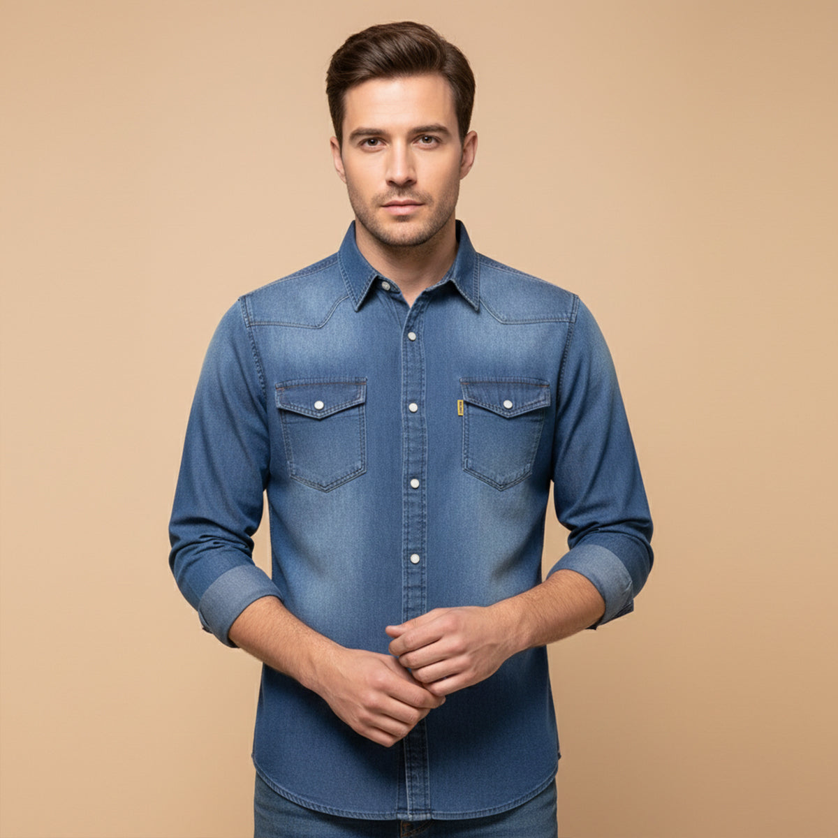 Classic Blue Jeans Shirt for Men