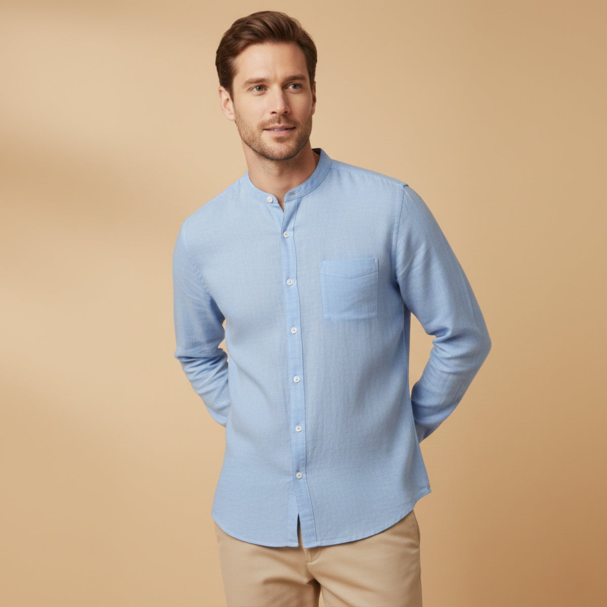 Classic Casual Long Sleeve Men's Shirt