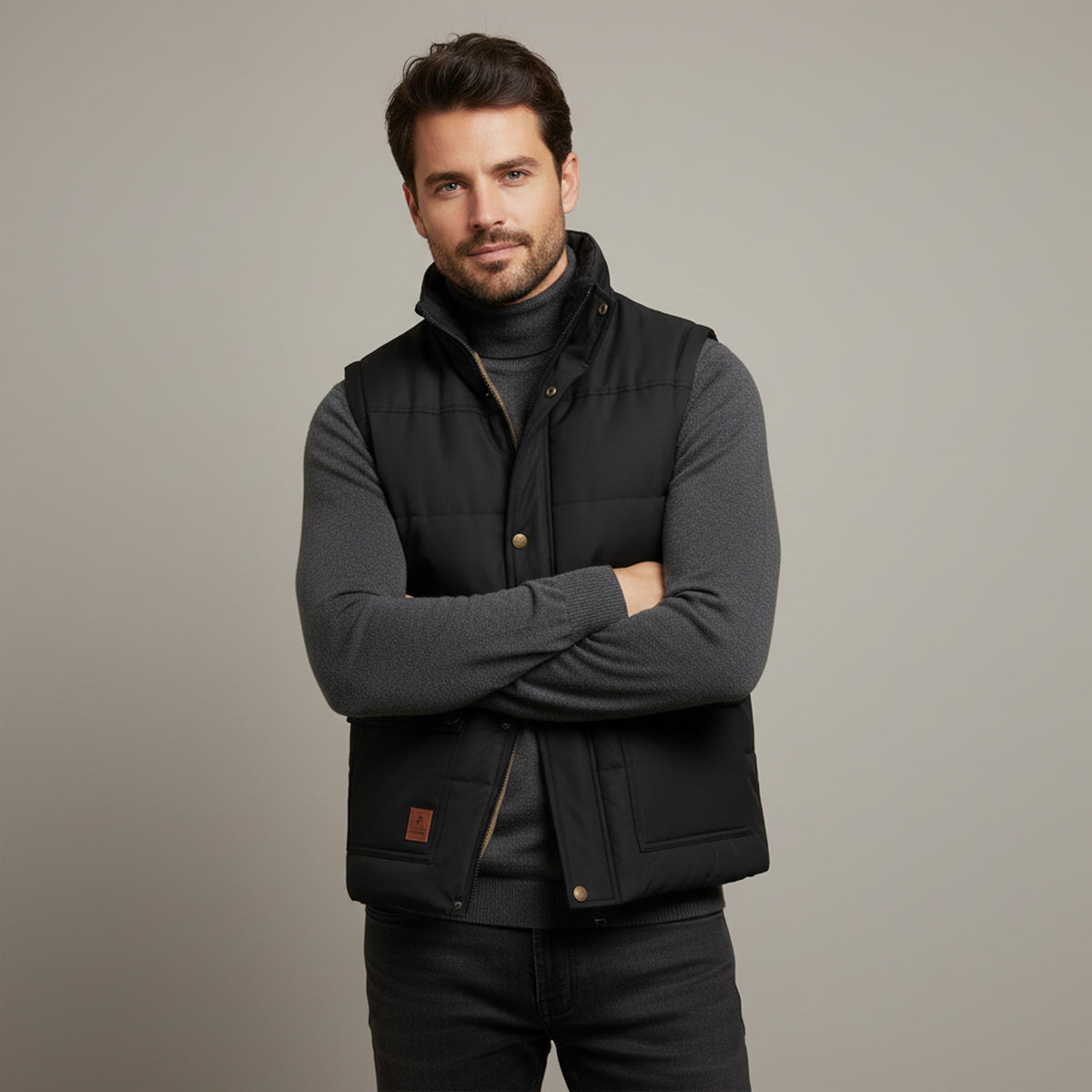 Thermal Insulated Men's Fleece Lined Winter Vest