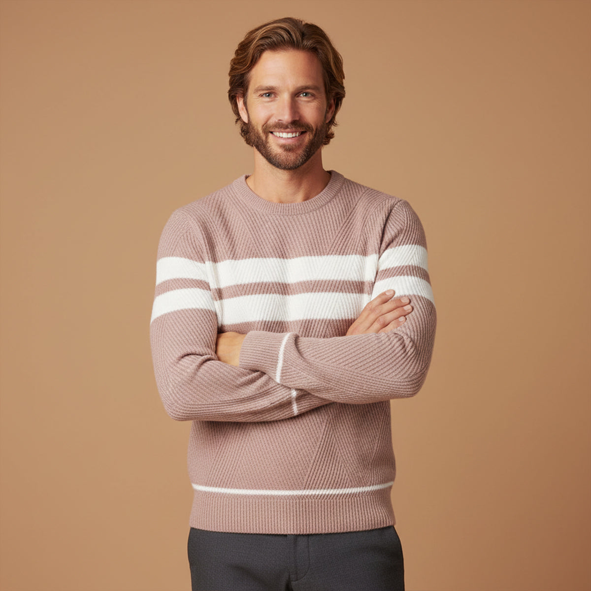 Stylish Men's Long Sleeve Fall Pullover Sweater
