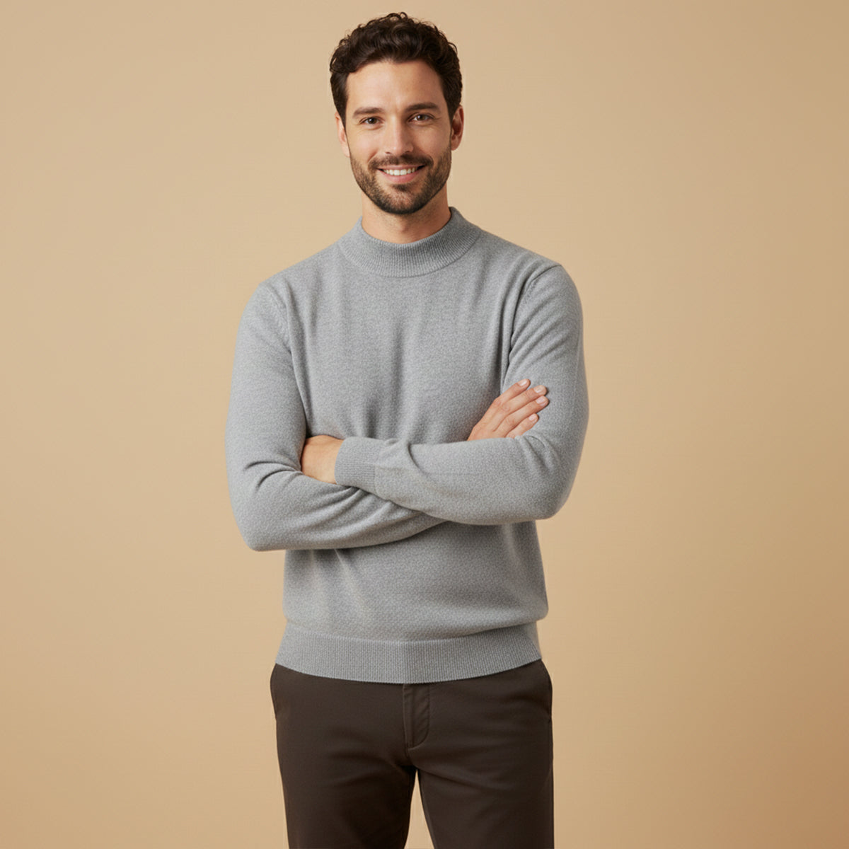 Classic Men's Simple Crew Neck Knit Sweater