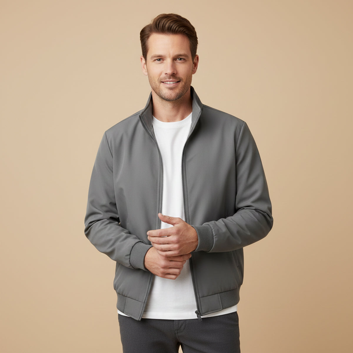 Waterproof Men's Fleece Jacket - Lightweight Windbreaker Coat