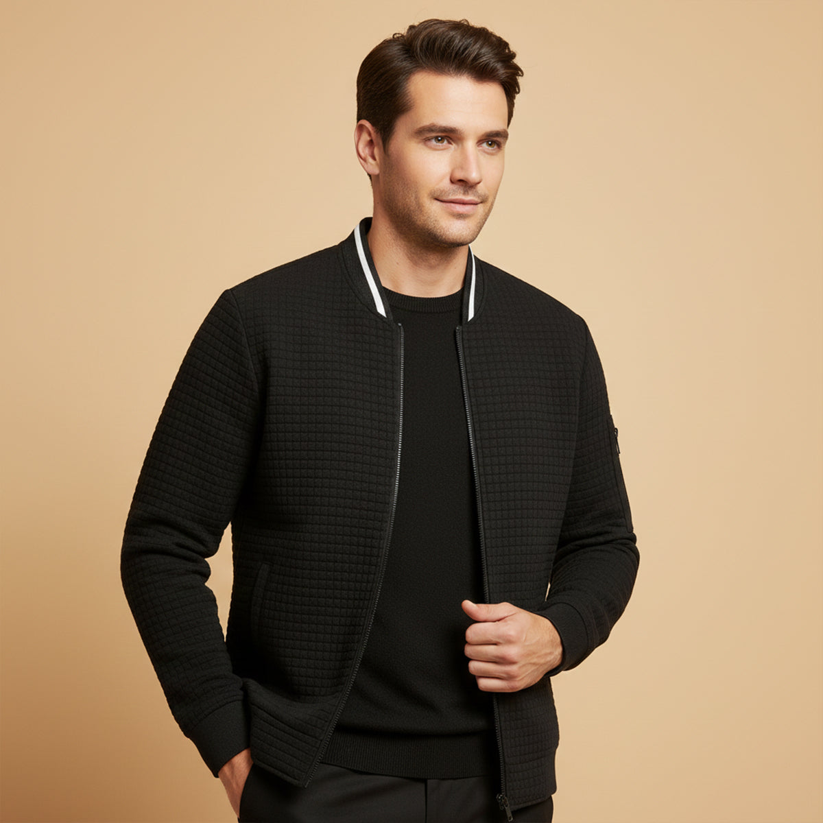 Classic Padded Zipper Jacket