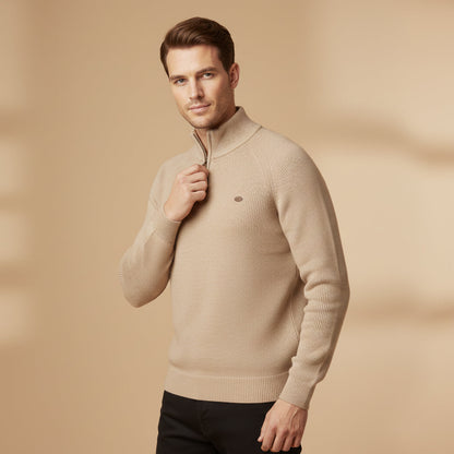 Classic Men's Cotton Quarter Zip Jumper Sweater