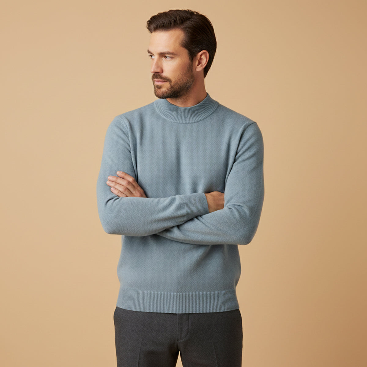 Classic Men's Simple Crew Neck Knit Sweater
