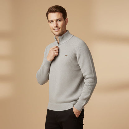 Classic Men's Cotton Quarter Zip Jumper Sweater