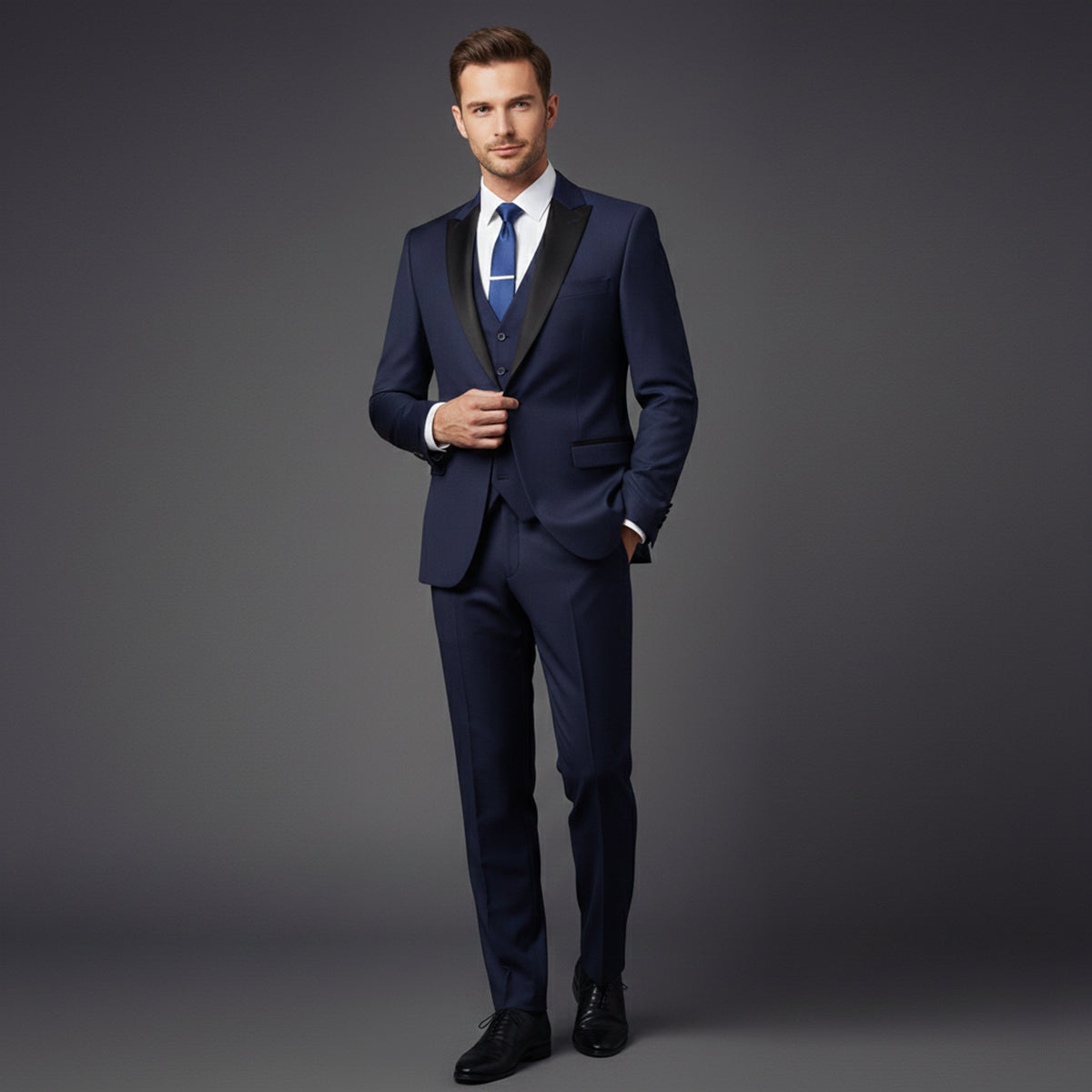 Classic Men's 3 Piece Slim Fit Tuxedo Suit