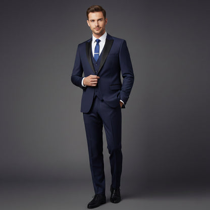 Classic Men's 3 Piece Slim Fit Tuxedo Suit