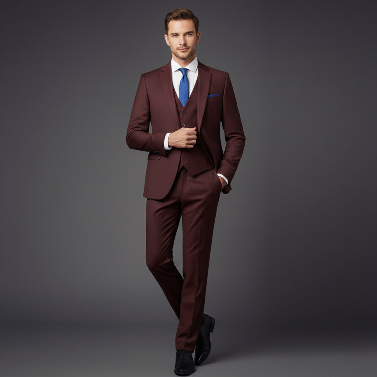 Classic Men's 3 Piece Slim Fit Tuxedo Suit