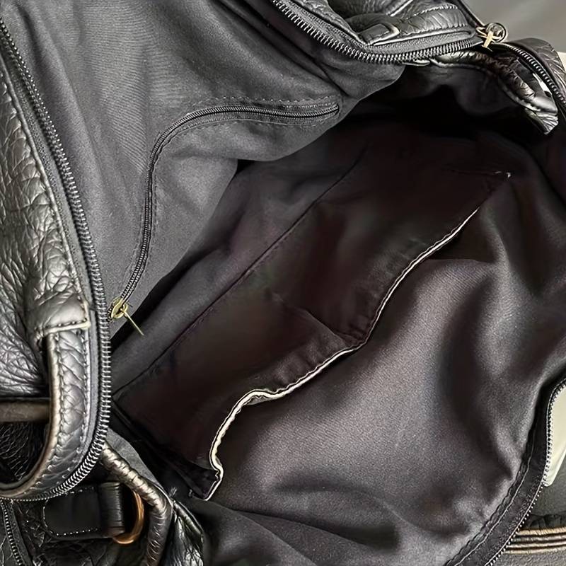 Stylish Faux Leather Tote Shoulder Bag