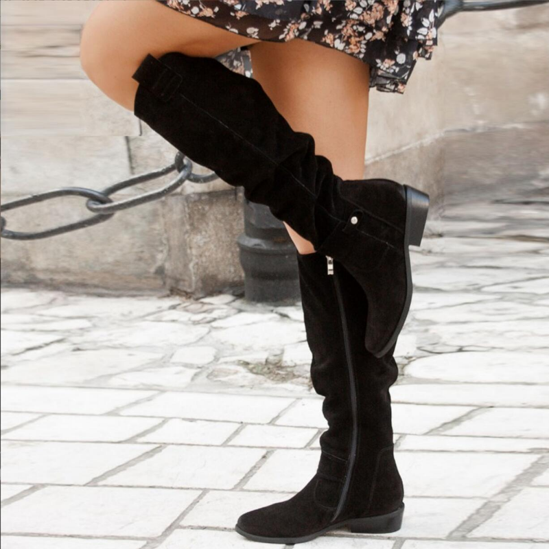 Fashionable Women's Tall Leather Boots - Nocini