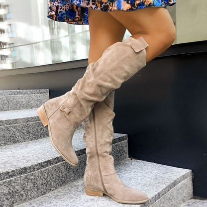 Fashionable Women's Tall Leather Boots