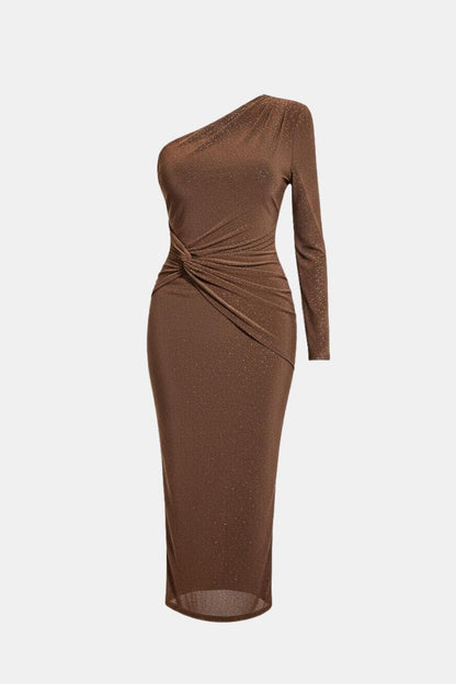 Image of Sadie | Women's One Shoulder Midi Dress