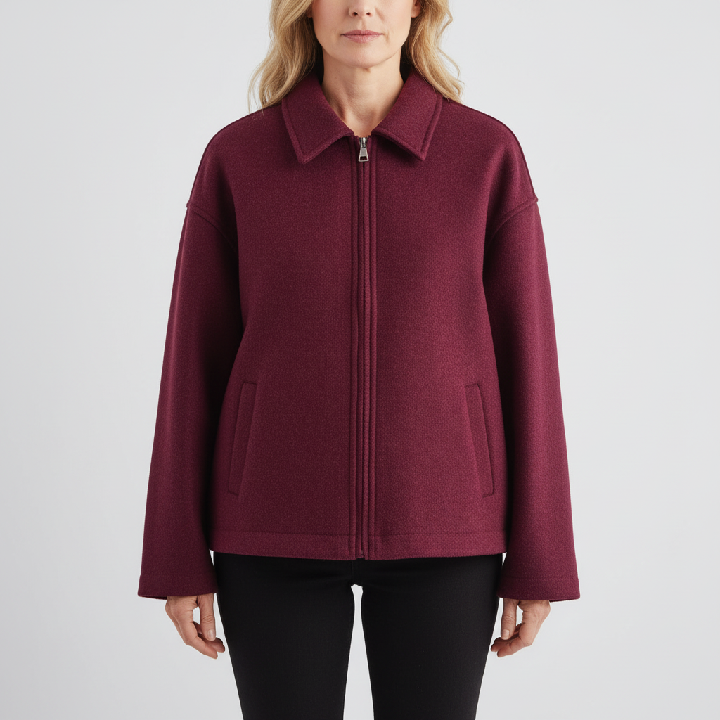 Comfortable Women's Casual Zip Jacket - Olytrend