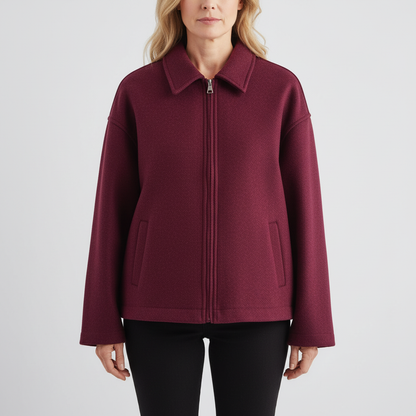 Comfortable Women's Casual Zip Jacket - Olytrend