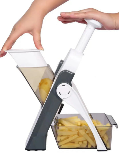 Safe 5-in-1 Vegetable Chopper (1+1 free) - VeggieChop Pro-Light Gray-Nora Luxe