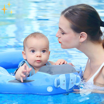 Safety Swim Ring for Toddlers - AquaSafe-FREE Sunshade-Green-Nora Luxe