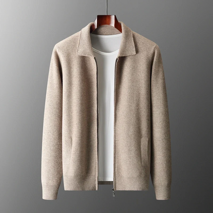 Classic Mens Zip Up Knit Vest With Pockets - Nocini
