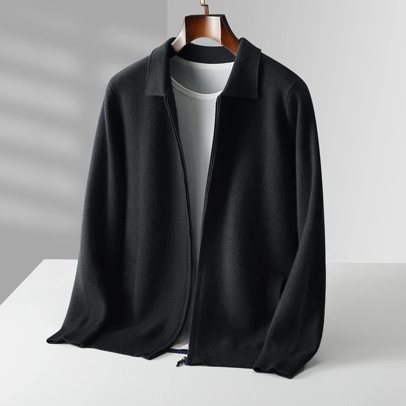 Classic Mens Zip Up Knit Vest With Pockets