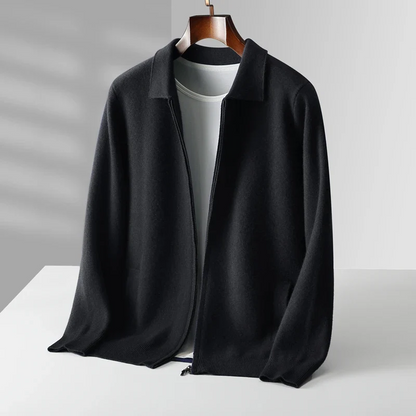Classic Mens Zip Up Knit Vest With Pockets