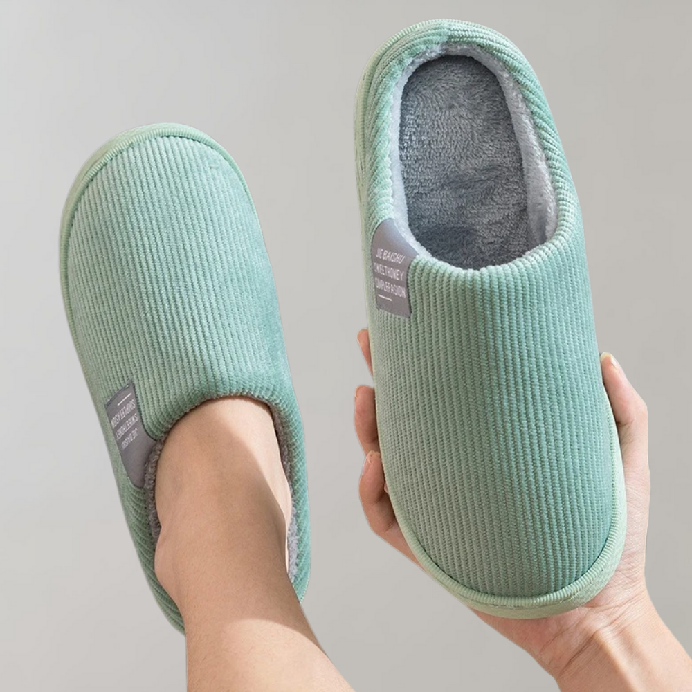 Sally - Warm Corduroy Lined Slippers-Pink-7-Nora Luxe