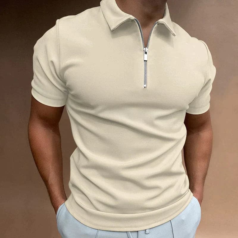 Image of Sam | Men's Zip Fitted Polo Shirt