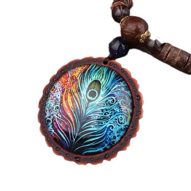 Calming Wood Pendant Necklace for Women - Pexav