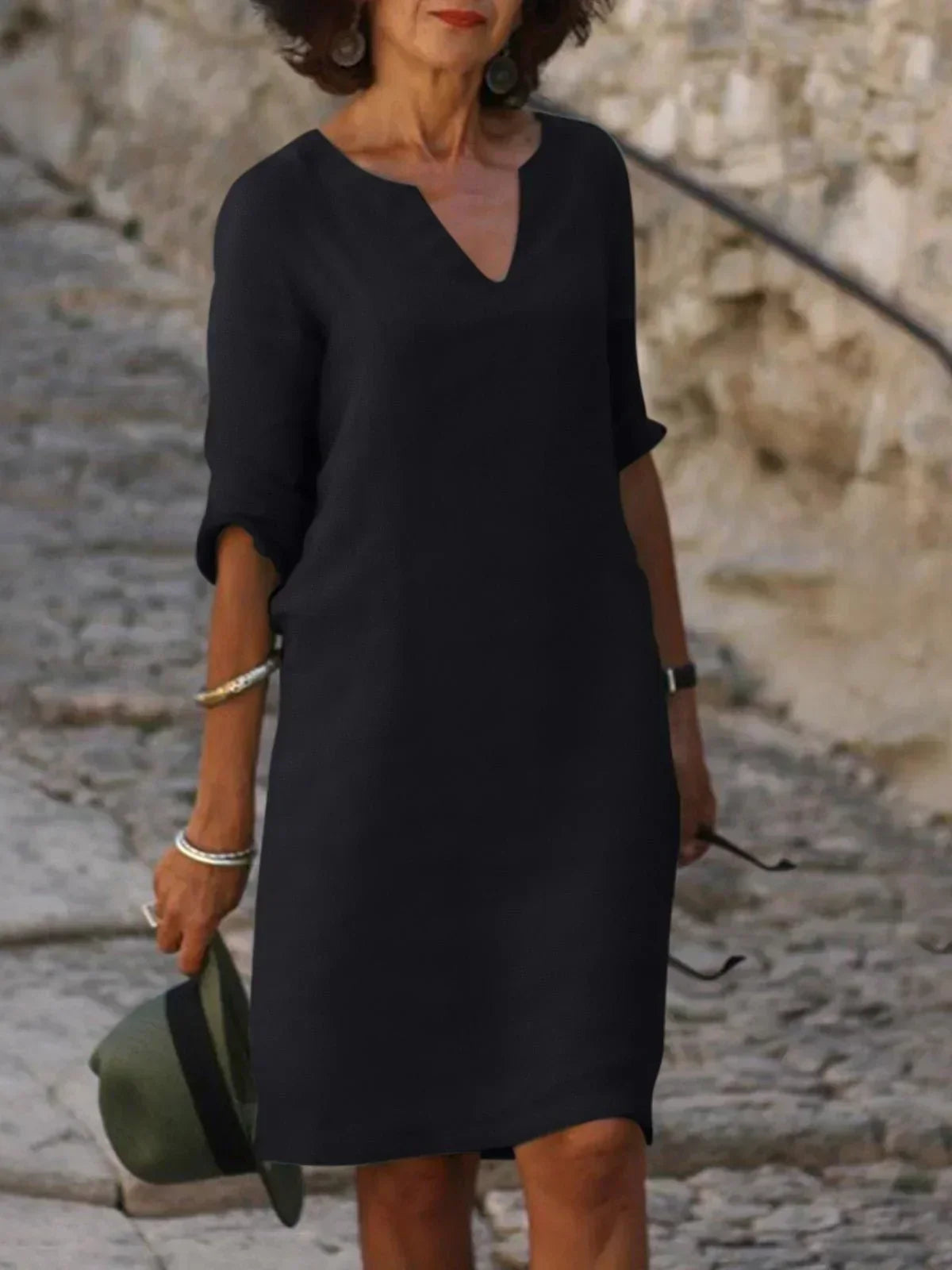 Chic V Neckline Women's Dress - Olytrend