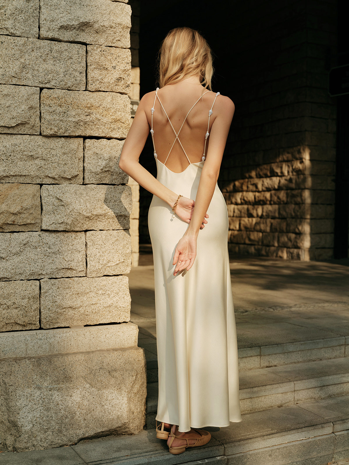 Luxurious Open Back Evening Dress