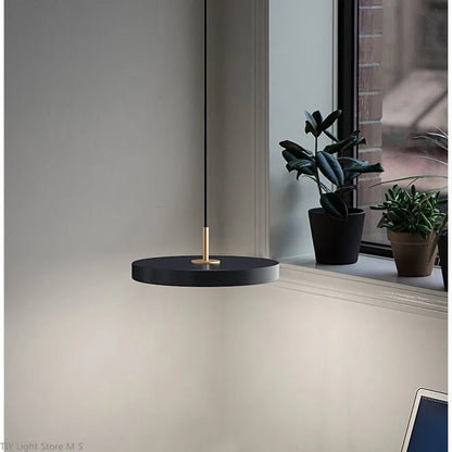 Scandinavian Hanging Lamp with Minimalist Design - Lyssa-Black-23cm-White Light-The Livary