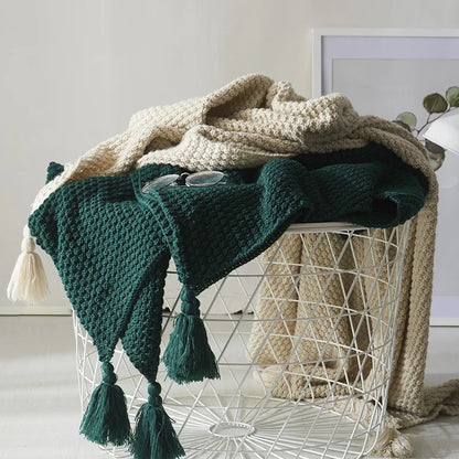 Cozy Nordic Wool Throw Blanket - Pexav