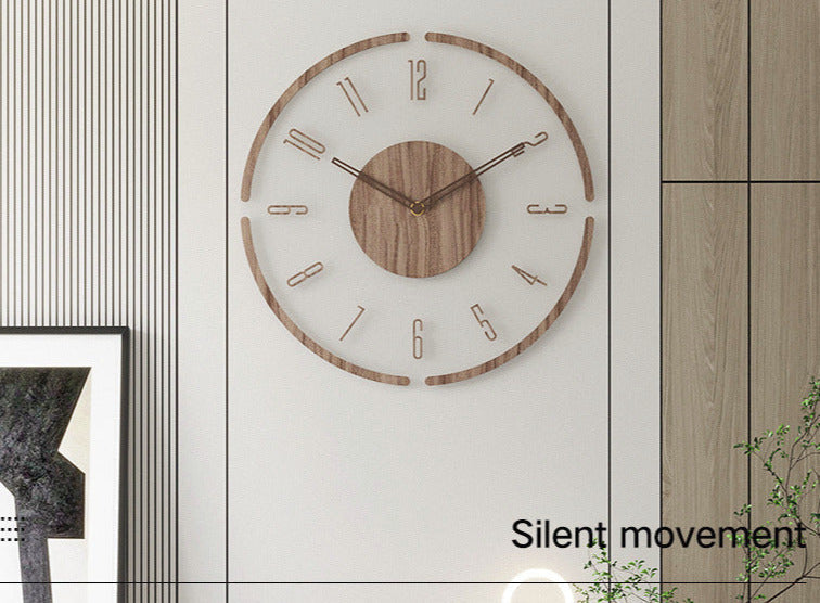 Scandinavian Style Wooden Wall Clock - WoodWave-Design No. 1-Nora Luxe