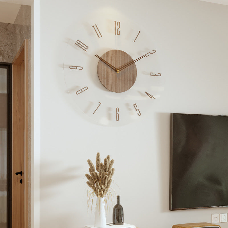Scandinavian Style Wooden Wall Clock - WoodWave-Design No. 3-Nora Luxe
