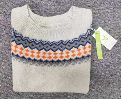Scandinavian Trendy Sweater with Lively Pattern - NordicChic-S-Nora Luxe