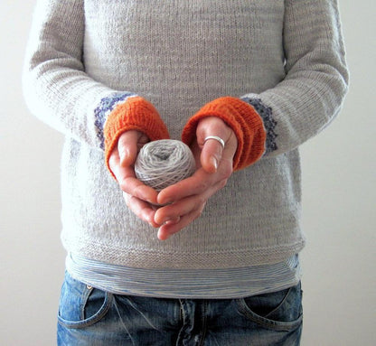 Scandinavian Trendy Sweater with Lively Pattern - NordicChic-S-Nora Luxe