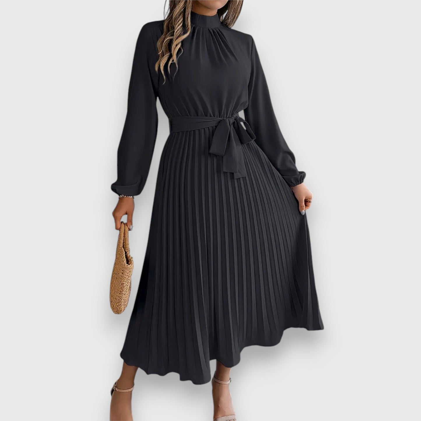 Chic Ruffled Knee Length Dress