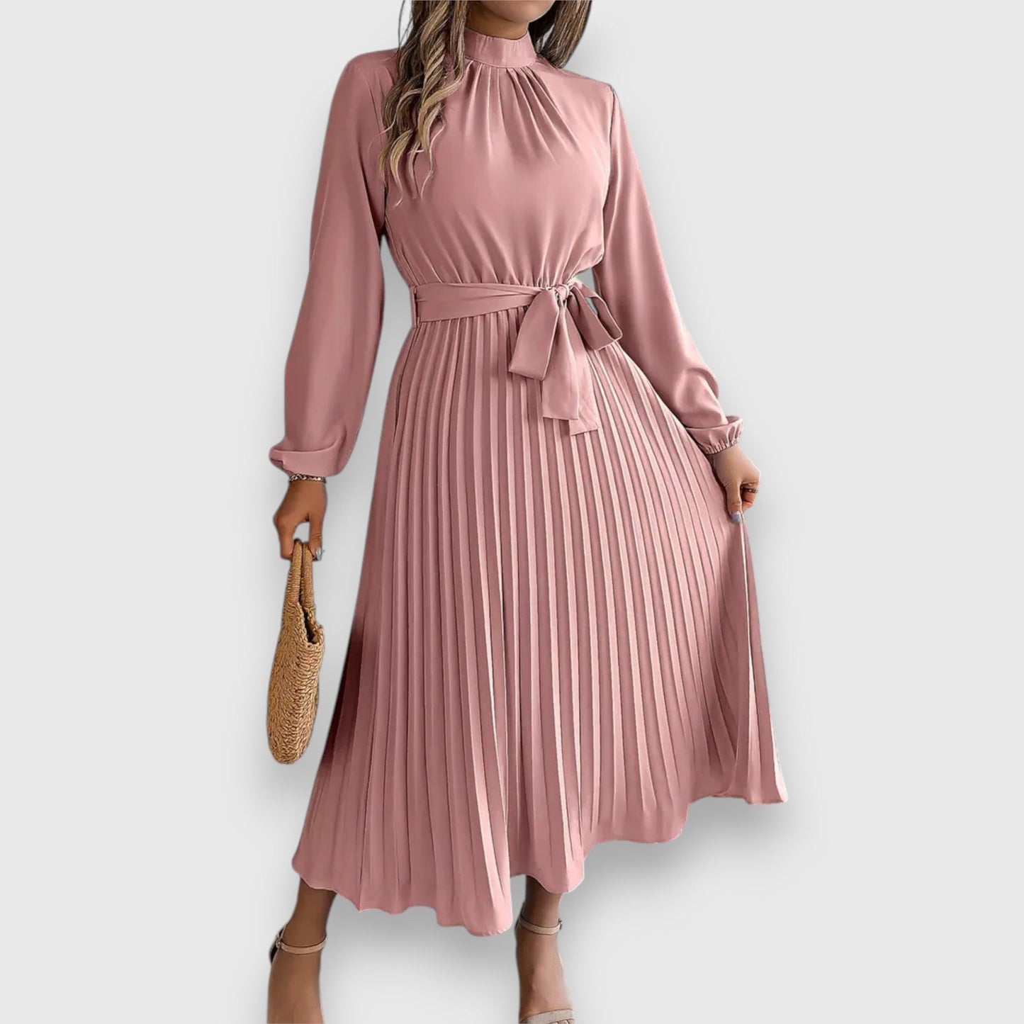 Chic Ruffled Knee Length Dress