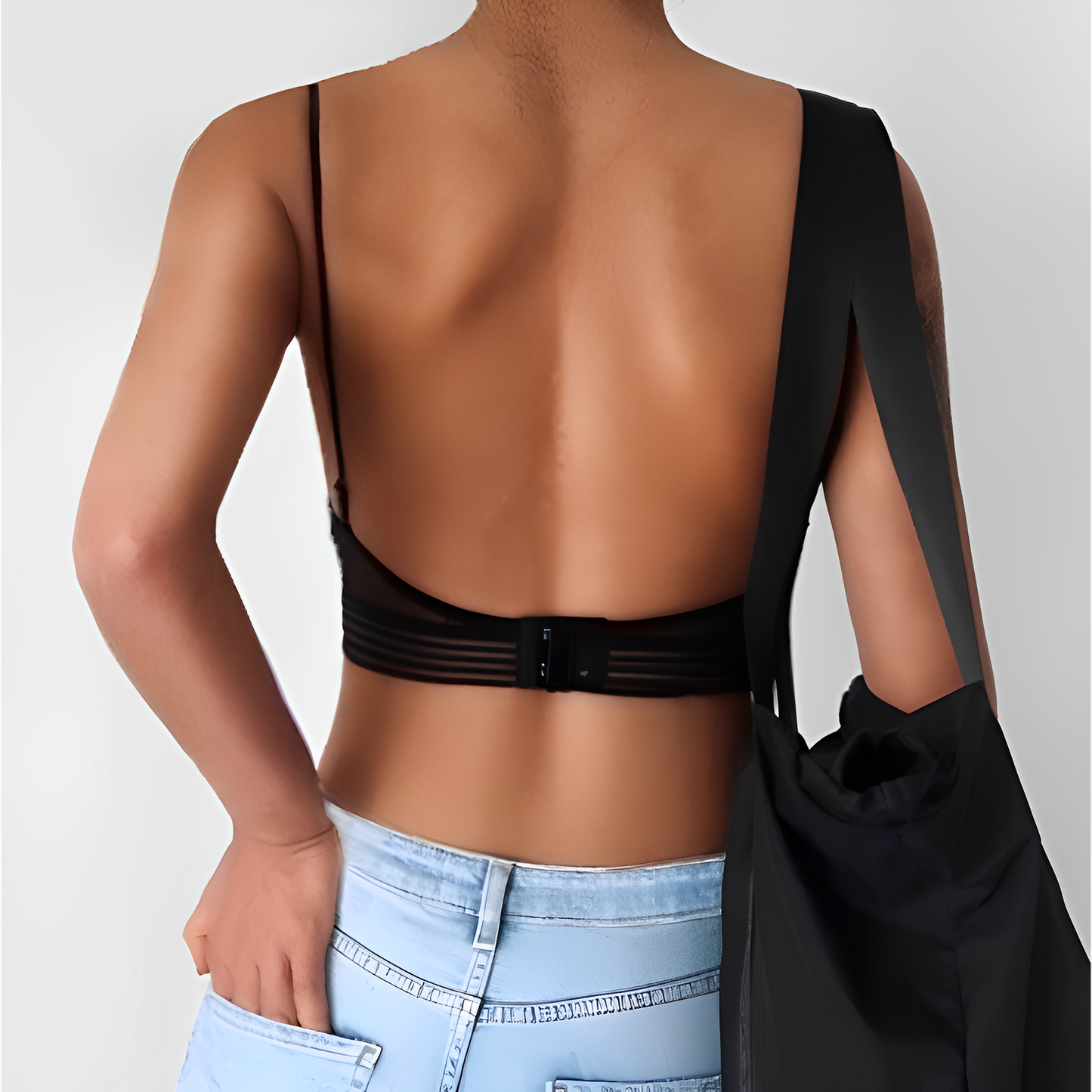 Seamless bralette bra with V-neck – buy 1, get 1 free – Clara-Black-S-Nora Luxe