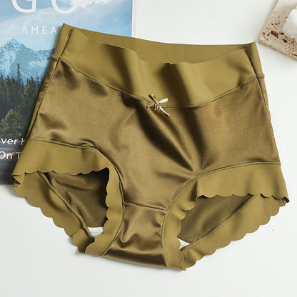 Seamless Satin Ladies' Briefs - Emliy-Green-5+5 FREE! (10-Pack)-M (88 – 132 lbs)-Nora Luxe