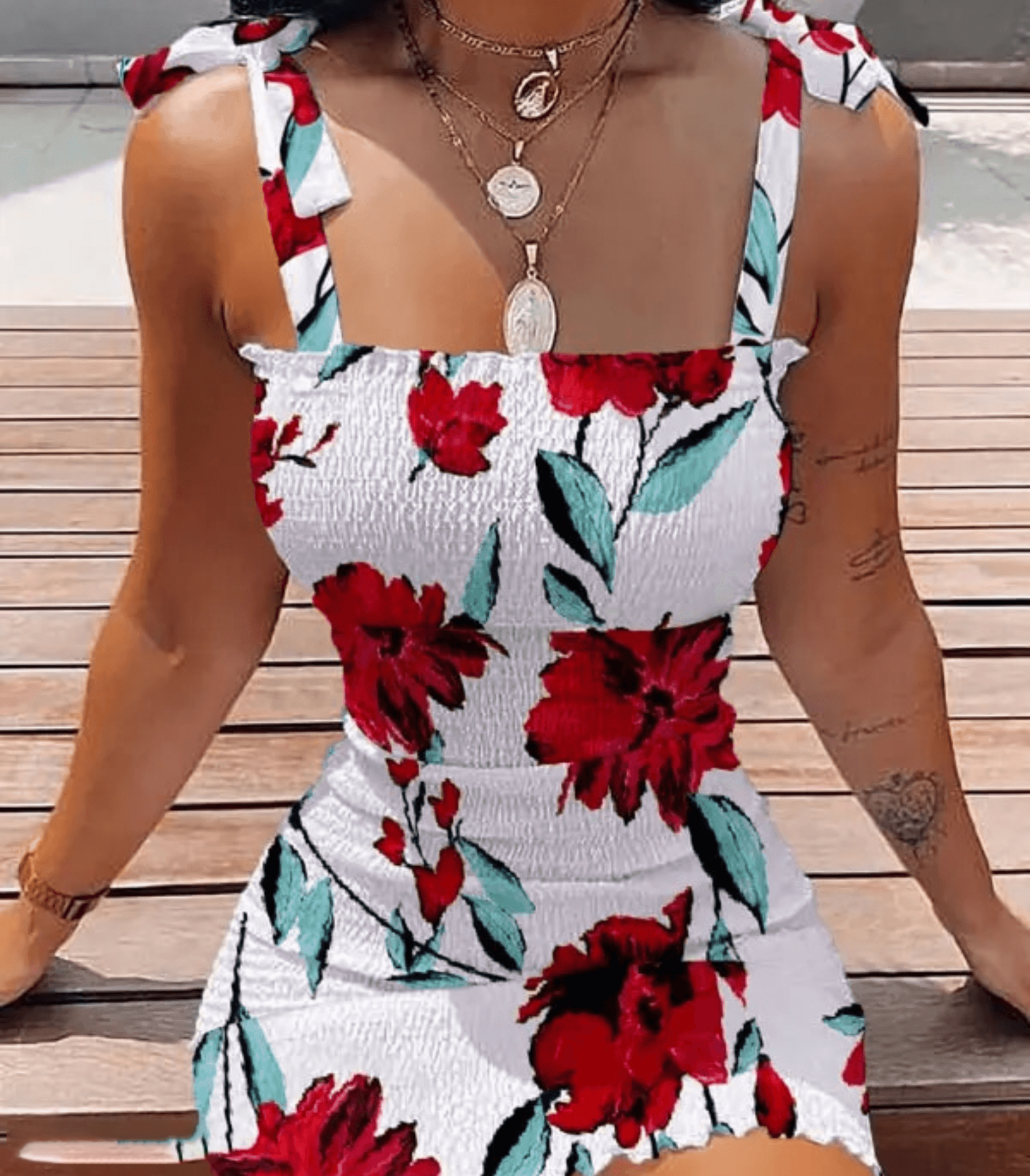 Fit and Flare Women's Dress with Adjustable Straps - Nocini