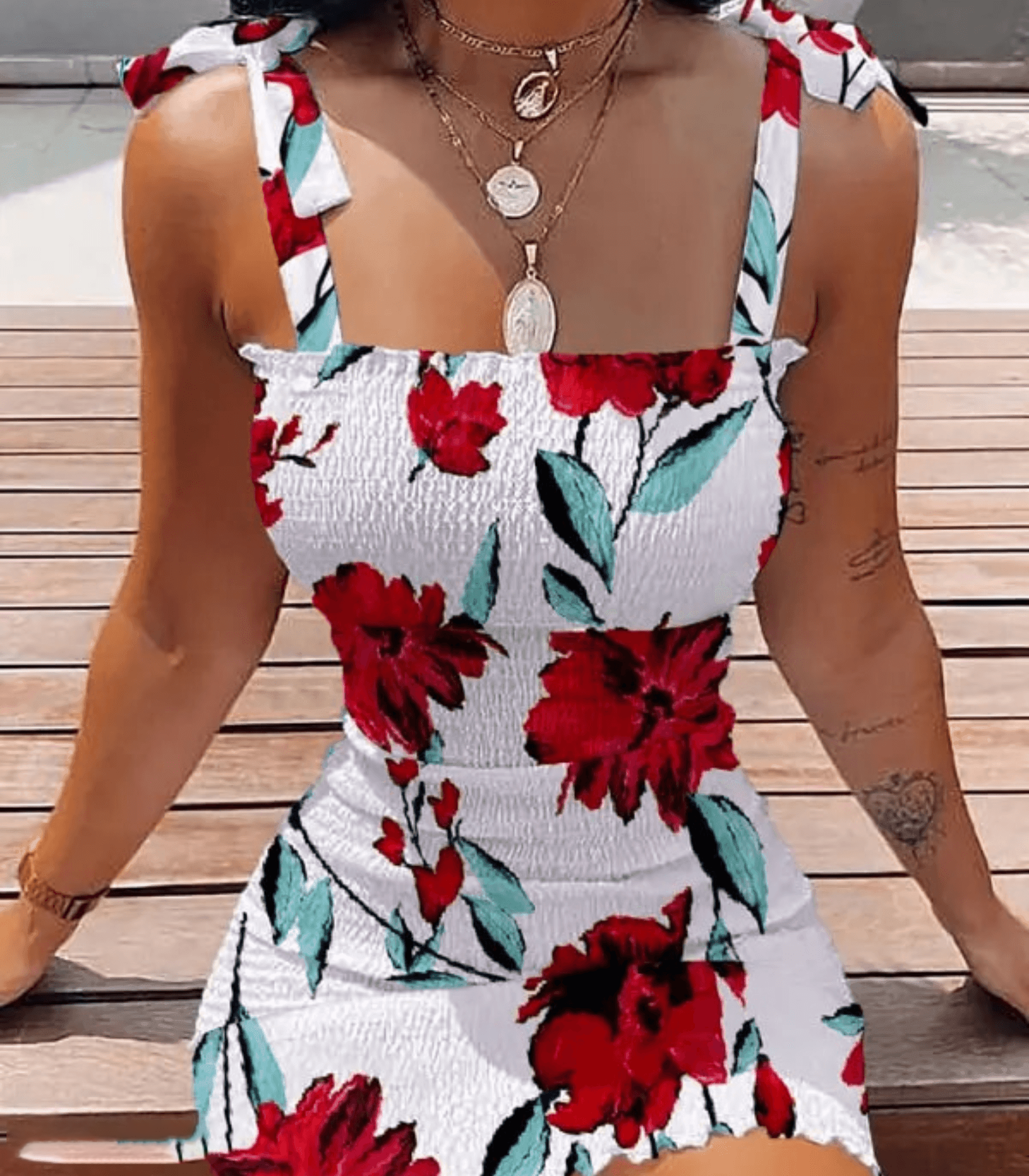 Fit and Flare Women's Dress with Adjustable Straps - Nocini