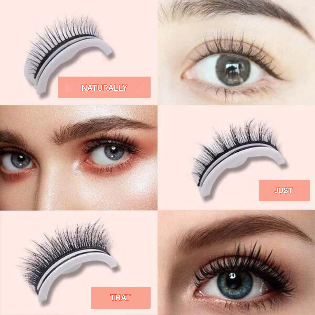 Self-Adhesive Eyelashes - LuxeLash-1 pair-Natural-Nora Luxe