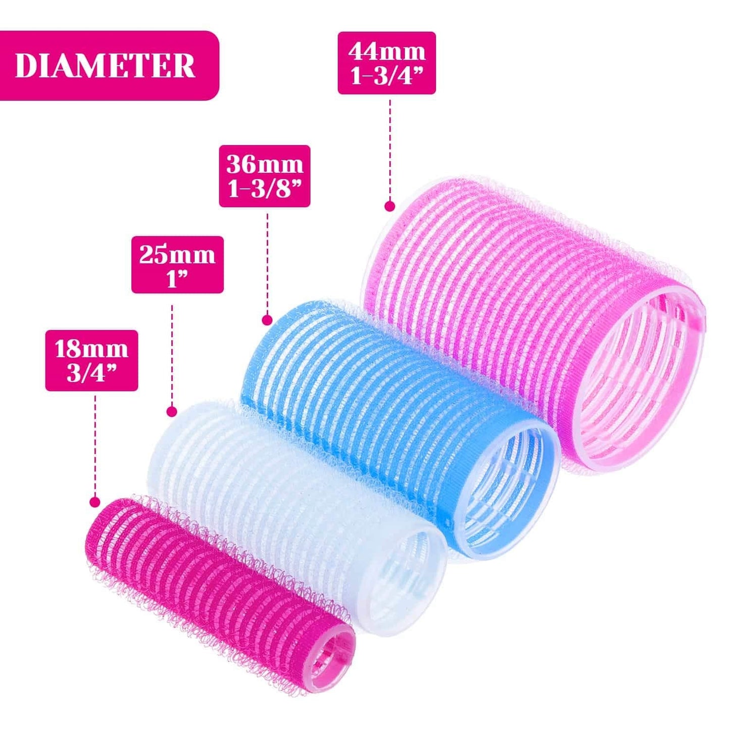 Self-adhesive Hair Rollers Set – Multicolored Curling Pins-Multicolored A-Nora Luxe